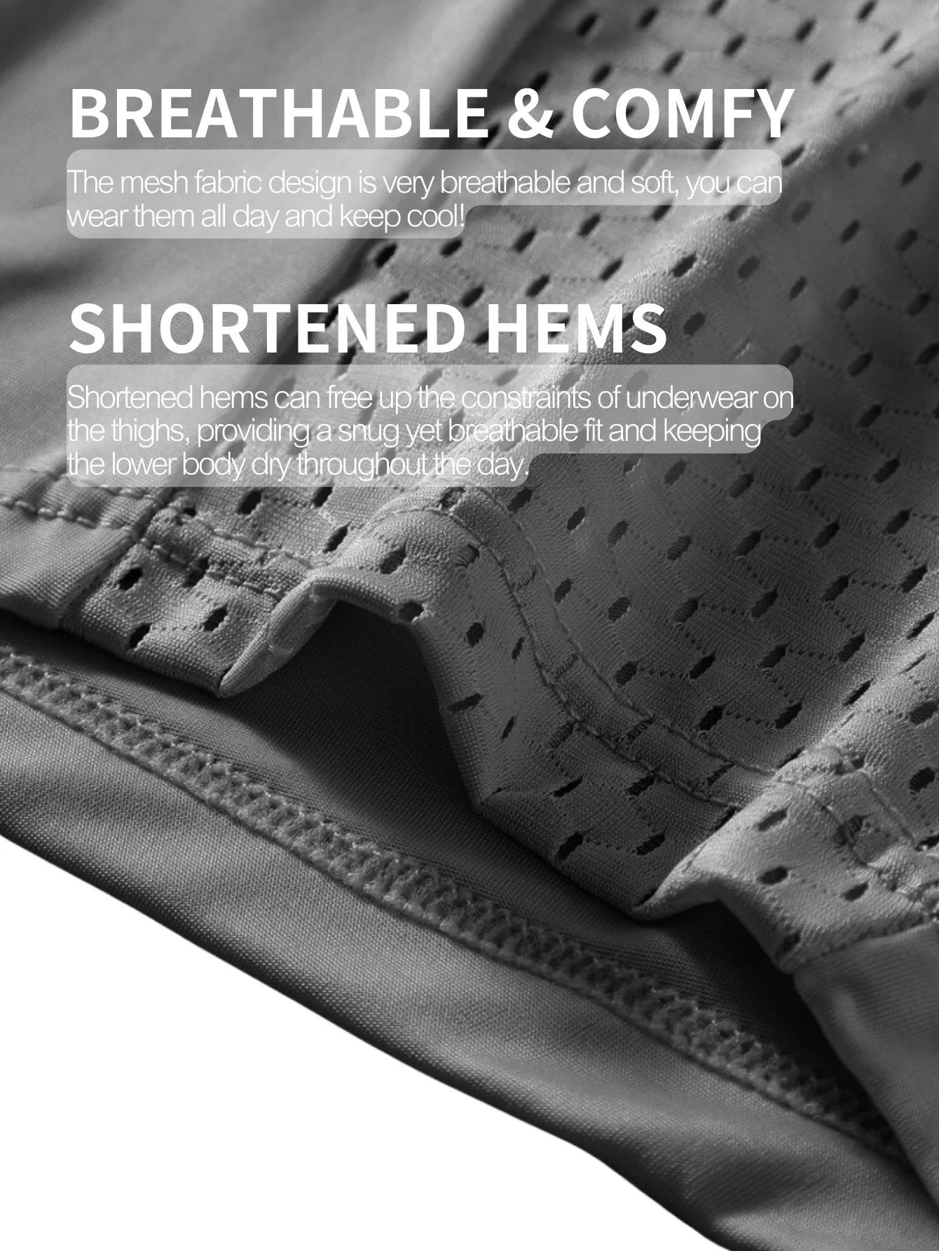 Men's underwear boxers mesh