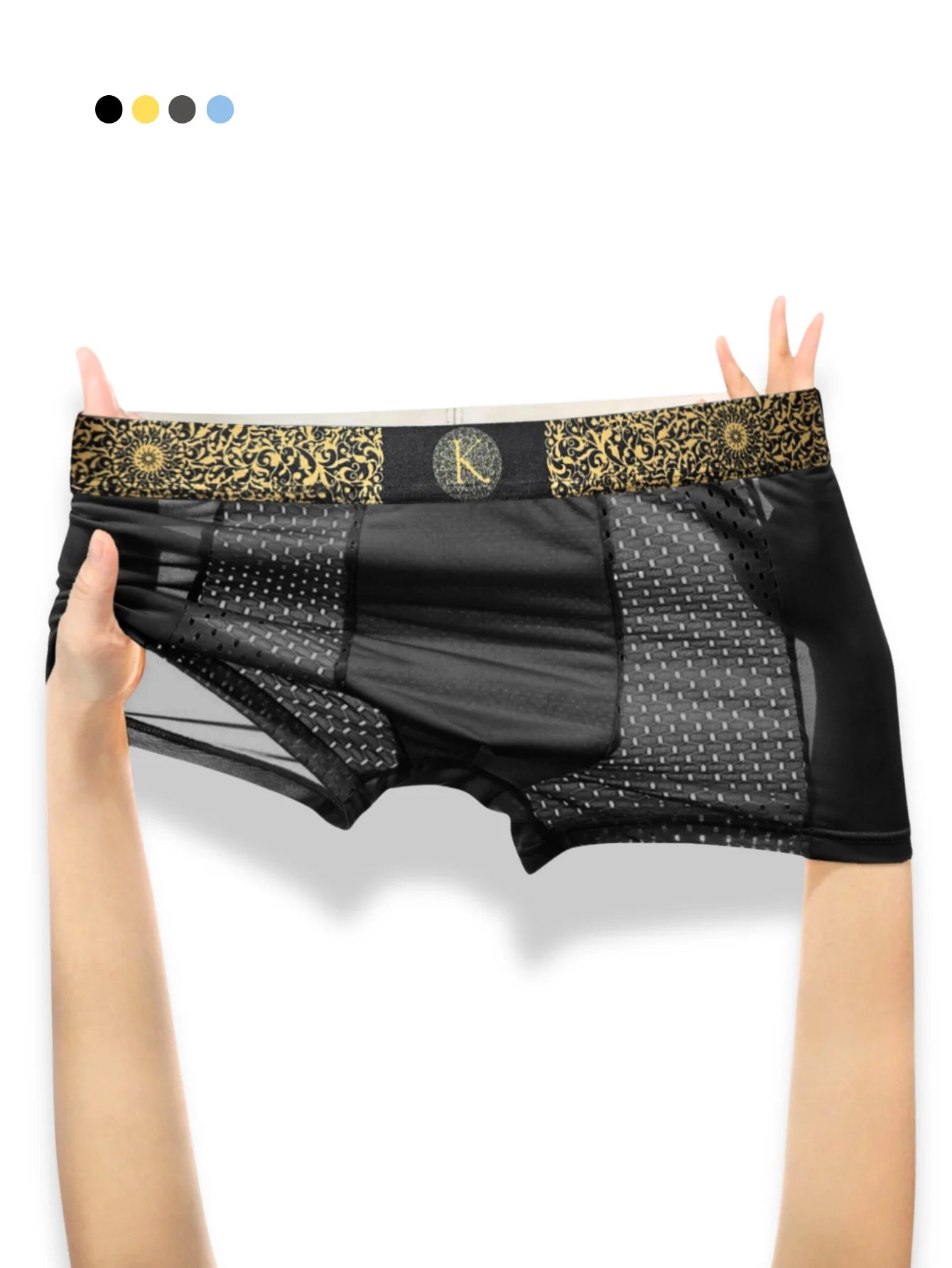 Men's underwear boxers mesh